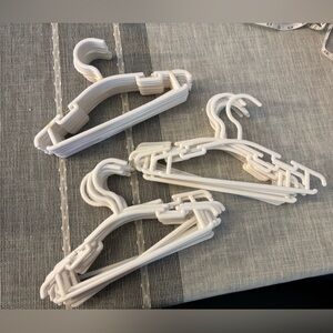 Set of 40 White Kids Plastic Clothes Hangers